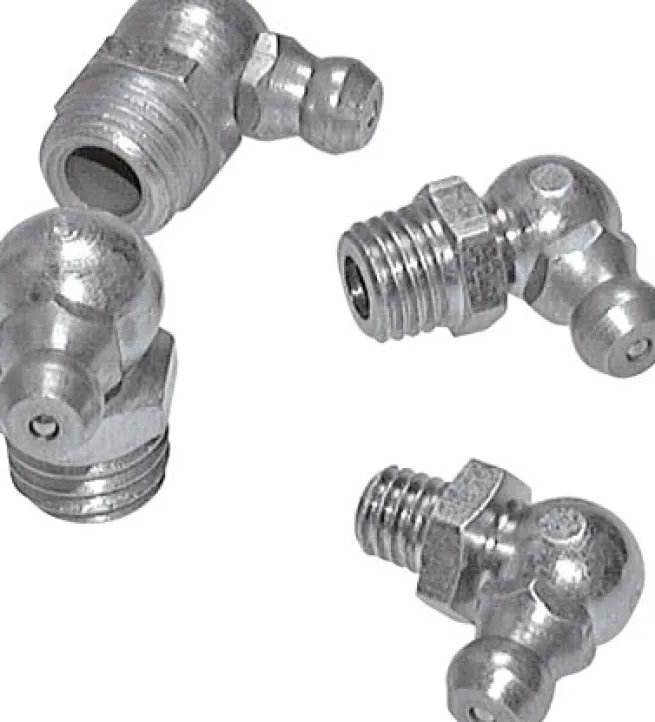 90° Kegelschmiernippel, R 1/8", 1.4305 (6-kant)