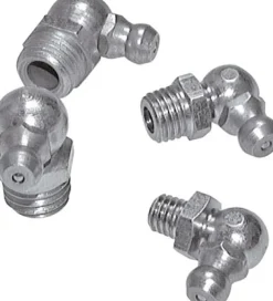 90° Kegelschmiernippel, R 1/4", Stahl verzinkt (6-kant)