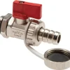 KFE-Kugelhahn G 1/2" mit Tülle, Messing vernickelt
