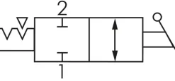 Kipphebelventil 2/2-Wege, 6 mm (außen)-G 1/8" (AG)