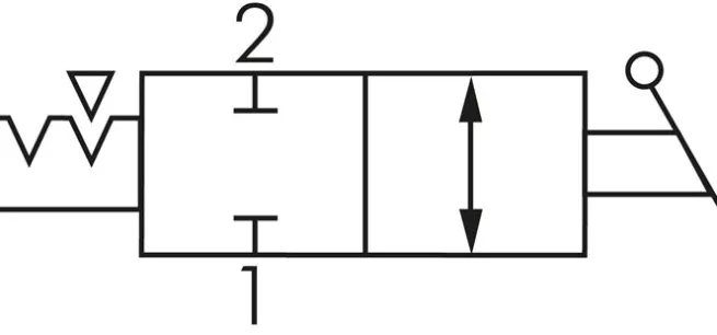 Kipphebelventil 2/2-Wege, 6 mm (außen)-G 1/8" (AG)