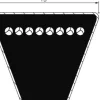 Klassischer Keilriemen DIN 2215, A/13x8, Li=2.187mm, A86