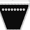 Klassischer Keilriemen DIN 2215, B/17x11, Li=1.090mm, B43