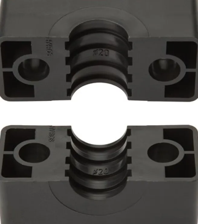 Klemmbackenpaar 66mm, Baugröße 5, schwere Baureihe Polypropylen