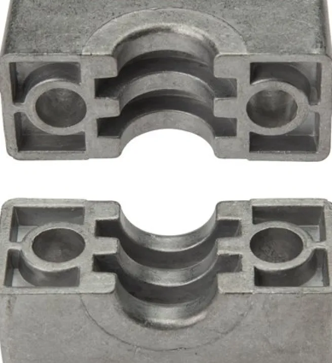 Klemmbackenpaar 22mm, Baugröße 2, schwere Baureihe Aluminium