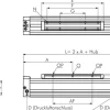 Kolbenstangenloser Zylinder,Kolben Ø 18 mm, Hub 200 mm