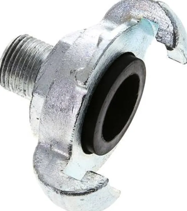 Kompressorkupplung G 3/8"(AG), Stahl verzinkt, Dichtung NBR