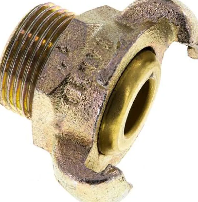 Kompressorkupplung G 1"(AG), Stahl verzinkt, Dichtung Messing