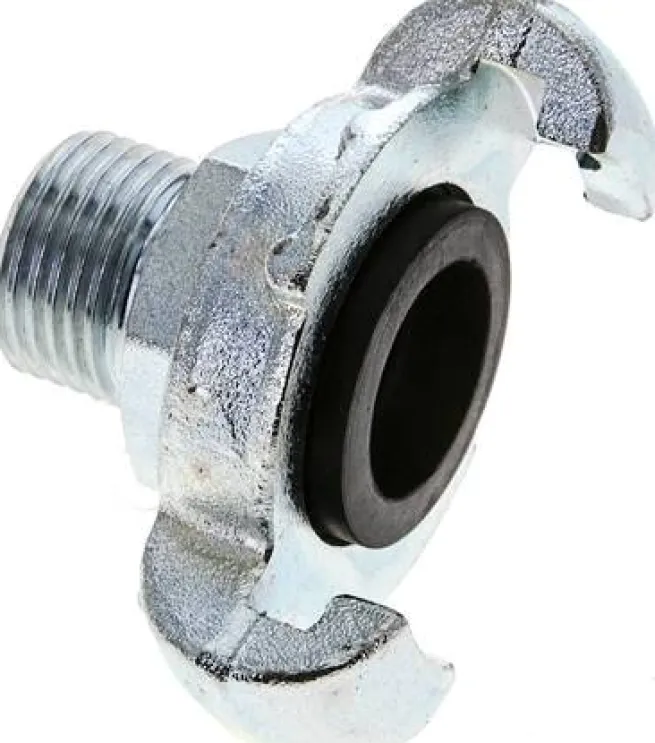 Kompressorkupplung G 1/2"(AG), Stahl verzinkt, Dichtung NBR