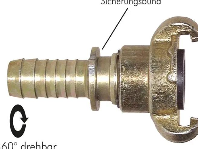 Kompressorkupplung 19 (3/4") mm Schlauch, drehbar, S-Bund