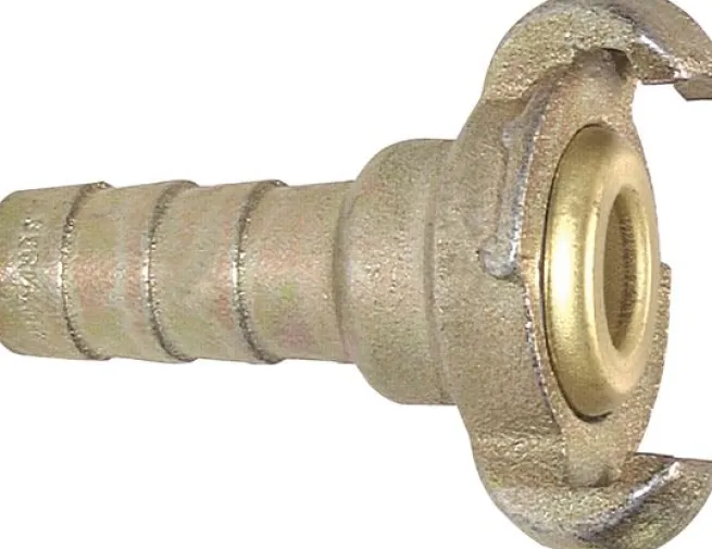 Kompressorkupplung 13 (1/2") mm Schlauch, Stahl verzinkt, Dichtung Messing