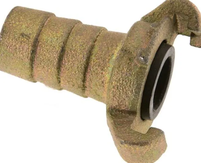 Kompressorkupplung 25 (1") mm Schlauch, Stahl verzinkt, Dichtung NBR
