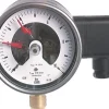 Kontaktmanometer (CrNi/Ms), senkr., 100mm, 0 - 10 bar, 1 Schliesskontakt