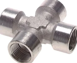 Kreuzstück G 1/4" (IG), Messing vernickelt