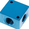 Kreuz-Verteiler 4 x G 1/2",Aluminium