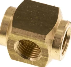 Kreuz-Verteiler 4 x G 1/4",Messing