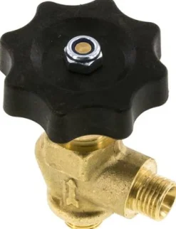 Kugel-Absperrventil, Messing,Winkel 90°, G 1/4", PN 40
