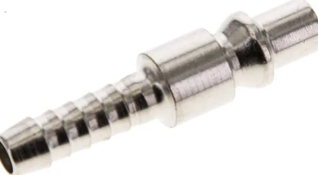Kupplungsstecker (ARO/ORION) 6 (1/4")mm Schlauch, Stahl gehärtet & vernickelt, NW 5,5
