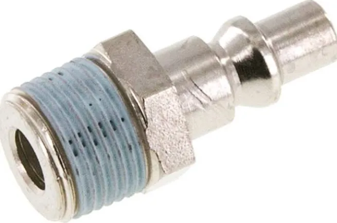 Kupplungsstecker (ARO/ORION) R 3/8"(AG), Stahl gehärtet & vernickelt, NW 5,5
