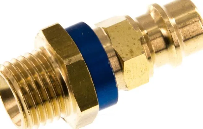 Kupplungsstecker (NW7,2) G 1/4"(AG), blau, Sechseck SW12
