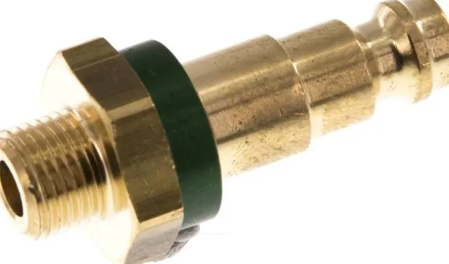 Kupplungsstecker (NW5) G 1/8"(AG), grün, Kreis Ø 10,5 mm