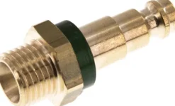 Kupplungsstecker (NW5) G 1/4"(AG), grün, Kreis Ø 10,5 mm