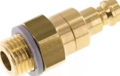 Kupplungsstecker (NW5) G 1/4"(AG), Messing, beidseitig absperrend