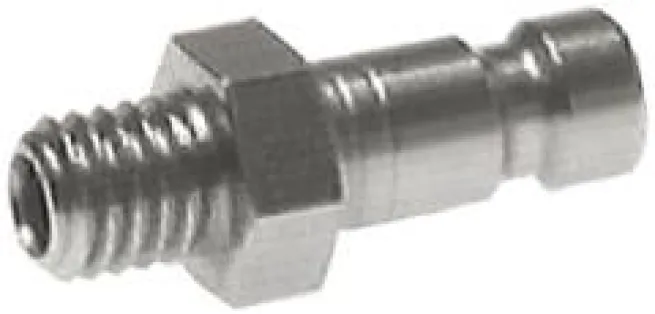 Kupplungsstecker (NW2,7) G 1/8"(AG), Messing vernickelt