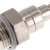 Kupplungsstecker (NW5) G 3/8"(AG), Messing vernickelt, beidseitig absperrend