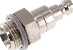 Kupplungsstecker (NW5) G 3/8"(AG), Messing vernickelt, beidseitig absperrend