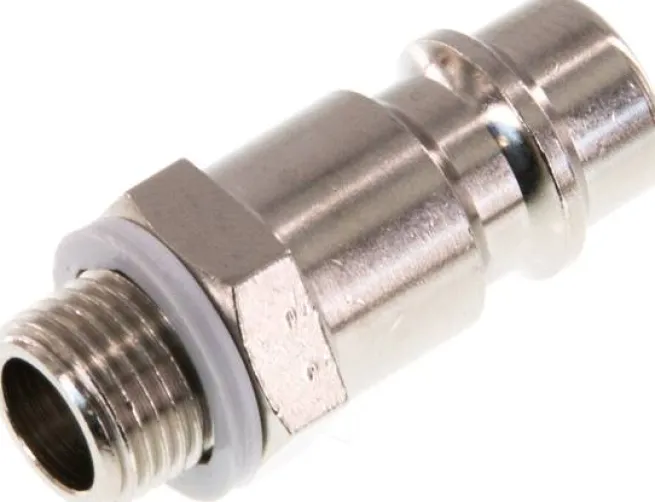 Kupplungsstecker (NW7,2) G 1/8"(AG), Messing vernickelt