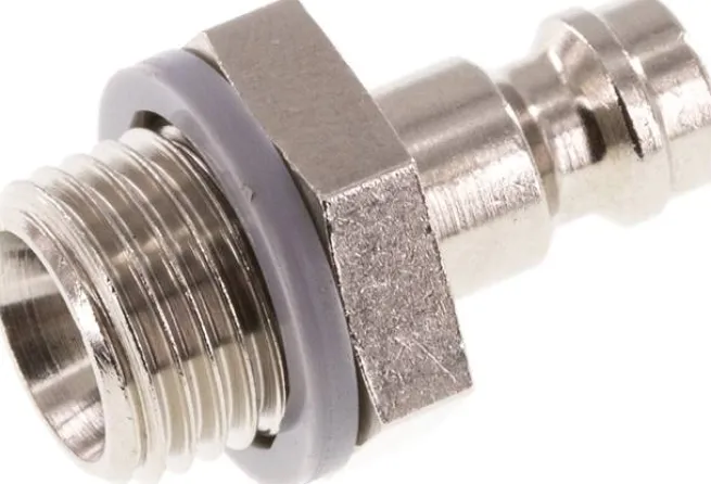 Kupplungsstecker (NW5) G 1/4"(AG), Messing vernickelt