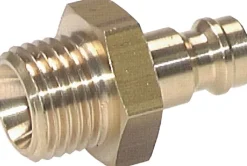 Kupplungsstecker (NW5) G 1/8"(AG), Messing, beidseitig absperrend