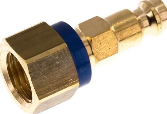 Kupplungsstecker (NW5) G 1/4"(IG), blau, Sechseck SW10