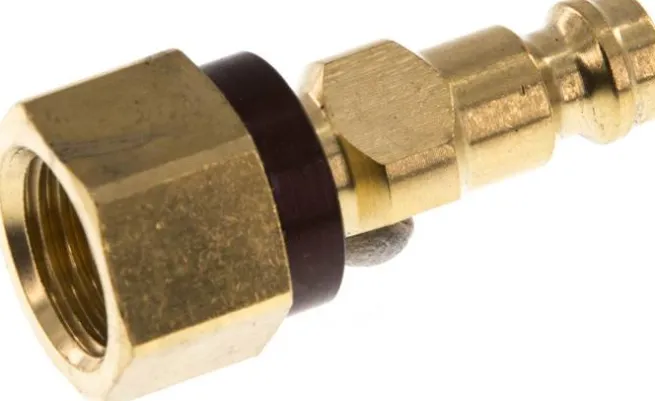 Kupplungsstecker (NW5) G 1/4"(IG), braun, Dreieck 9,5 mm