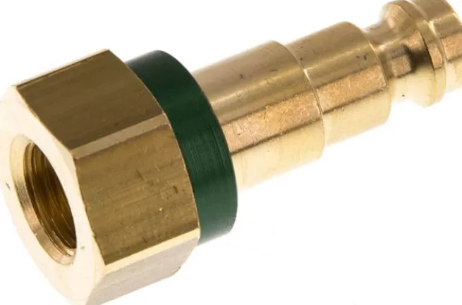 Kupplungsstecker (NW5) G 1/8"(IG), grün, Kreis Ø 10,5 mm