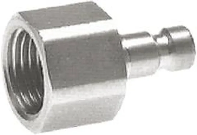 Kupplungsstecker (NW2,7) G 1/8"(IG), Messing vernickelt