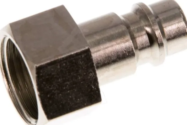 Kupplungsstecker (NW7,2) G 3/8"(IG), Messing vernickelt