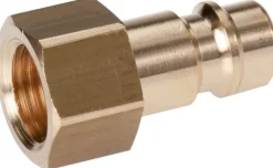 Kupplungsstecker (NW7,2) G 1/4"(IG), Messing vernickelt, beidseitig absperrend