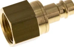 Kupplungsstecker (NW7,2) G 1/2"(IG), Messing, beidseitig absperrend