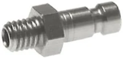 Kupplungsstecker (NW2,7) M 5(AG), Messing vernickelt