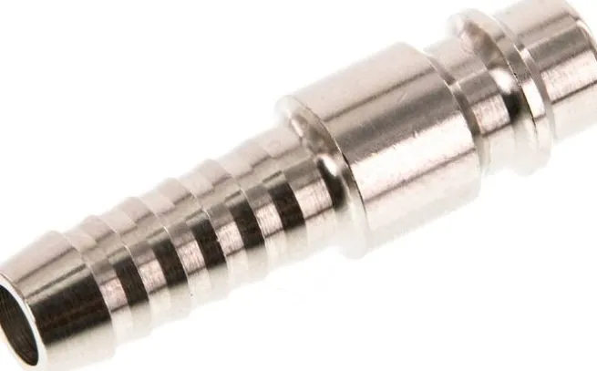 Kupplungsstecker (NW7,2) 8 (5/16")mm Schlauch, Messing vernickelt