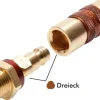 Kupplungsstecker (NW5) 6 (1/4")mm Schlauch, braun, Dreieck 9,5 mm