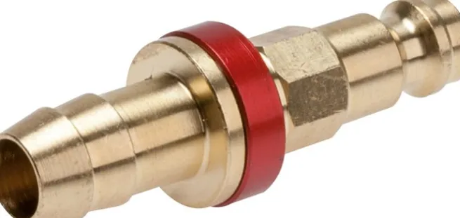 Kupplungsstecker (NW5) 6 (1/4")mm Schlauch, braun, Dreieck 9,5 mm