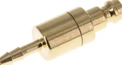 Kupplungsstecker (NW5) 4mm Schlauch, Messing, beidseitig absperrend