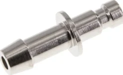 Kupplungsstecker (NW2,7) 5mm Schlauch, Messing vernickelt