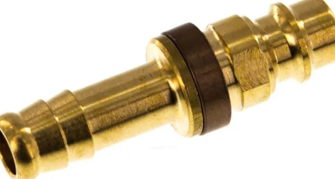 Kupplungsstecker (NW7,2) 9 (3/8")mm Schlauch, braun, Dreieck 12,5 mm
