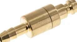Kupplungsstecker (NW5) 6 (1/4")mm Schlauch, Messing, beidseitig absperrend