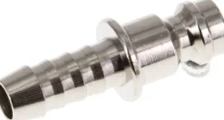 Kupplungsstecker (NW5) 6 (1/4")mm Schlauch, Messing vernickelt