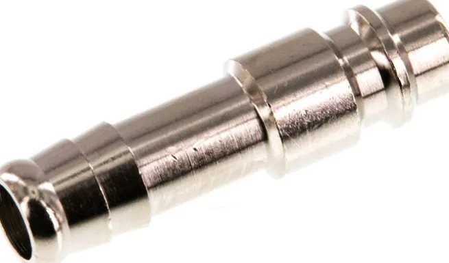 Kupplungsstecker (NW7,2) 9 (3/8")mm Schlauch, Messing vernickelt